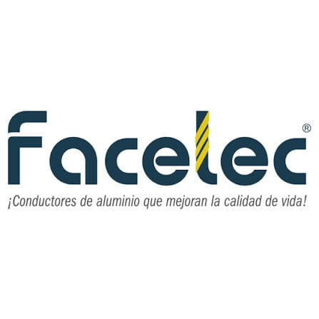 Logotipo de Fracetalec con texto “¡Conductores de aluminio que mejoran la calidad de vida!” y símbolo amarillo.